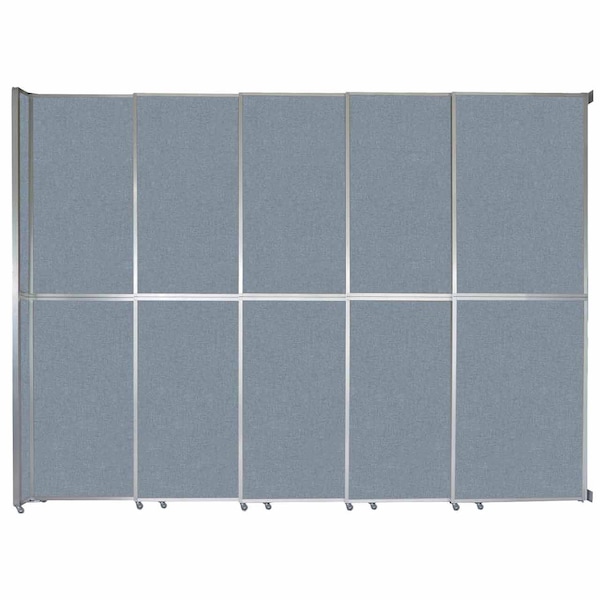 Operable Wall Sliding Room Divider 15'7" x 12'3" Powder Blue Fabric